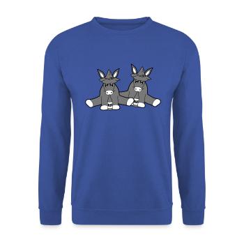 2 freunde team bayern hut bier alkohol - Unisex Pullover - Royalblau - Vorne - Alina (178cm) & Michal (187cm)