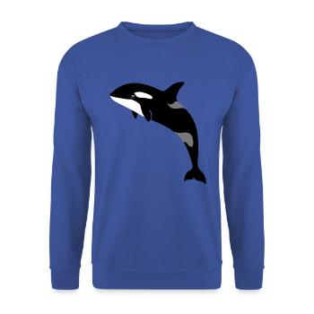 Orca sauter - Sweat-shirt Unisexe - bleu royal - Devant - Alina (178cm) & Michal (187cm)