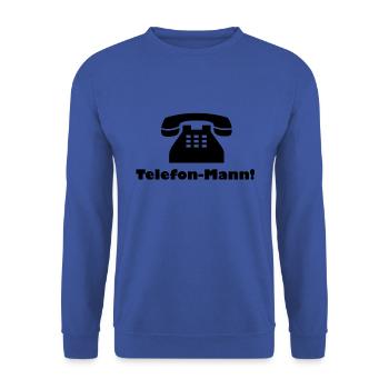 Phone man! - Unisex Sweatshirt - royal blue - Front - Alina (178cm) & Michal (187cm)