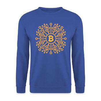 Bitcoin - Sweat-shirt Unisexe - bleu royal - Devant - Alina (178cm) & Michal (187cm)