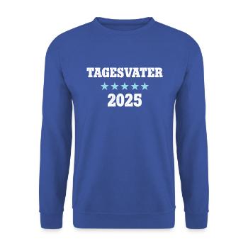 Tagesvater Erzieher Kindergärtner Geburtstag - Unisex Pullover - Royalblau - Vorne - Alina (178cm) & Michal (187cm)