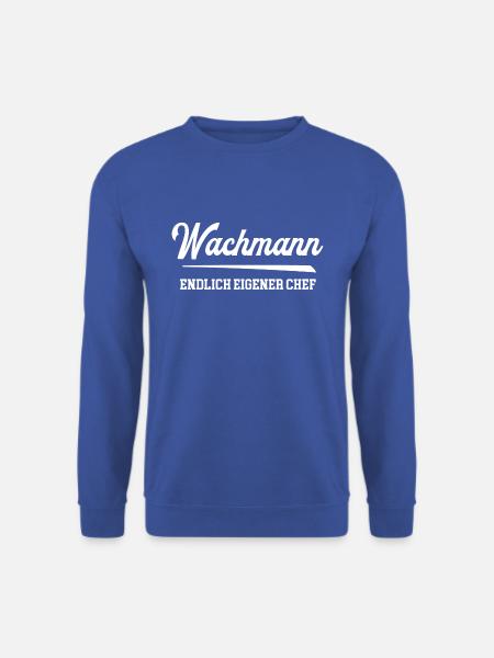Wachmann Chef Wachdienst Security Bodyguard - Unisex Pullover - Royalblau