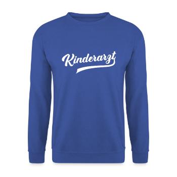 Kinderarzt Kinderärzte Pädiater Kinder-Arzt - Unisex Pullover - Royalblau - Vorne - Alina (178cm) & Michal (187cm)