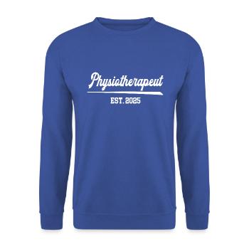 Physiotherapeut Est 2025 Beruf Masseur Physio - Unisex Pullover - Royalblau - Vorne - Alina (178cm) & Michal (187cm)