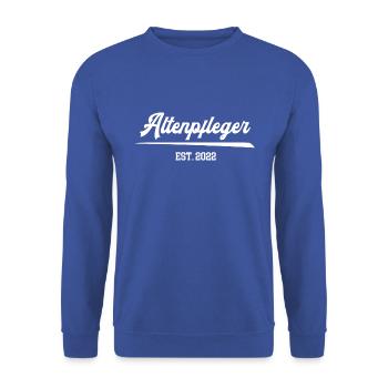 Altenpfleger 2022 Pfleger Pflege Beruf Altenpflege - Unisex Pullover - Royalblau - Vorne - Alina (178cm) & Michal (187cm)