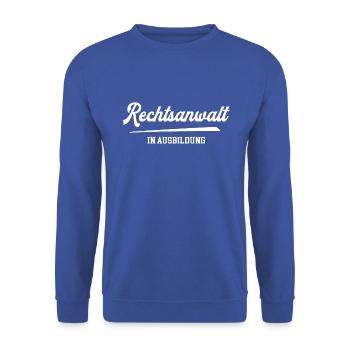 Ausbildung Rechtsanwalt Anwalt Staatsanwalt Jurist - Unisex Pullover - Royalblau - Vorne - Alina (178cm) & Michal (187cm)