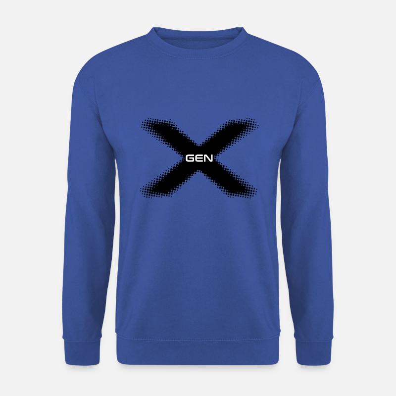 Generation X Schwarz - Unisex Pullover - Royalblau