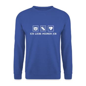 Arzt Kinderarzt Mediziner Doktor Kinderärzte Ärzte - Unisex Pullover - Royalblau - Vorne - Alina (178cm) & Michal (187cm)