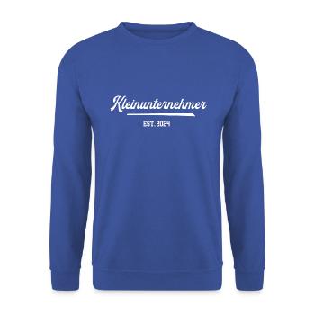 Kleinunternehmer 2024 Firma Gründen Unternehmer - Unisex Pullover - Royalblau - Vorne - Alina (178cm) & Michal (187cm)