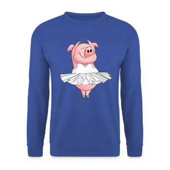 Ballett lustig - Unisex Pullover - Royalblau - Vorne - Alina (178cm) & Michal (187cm)