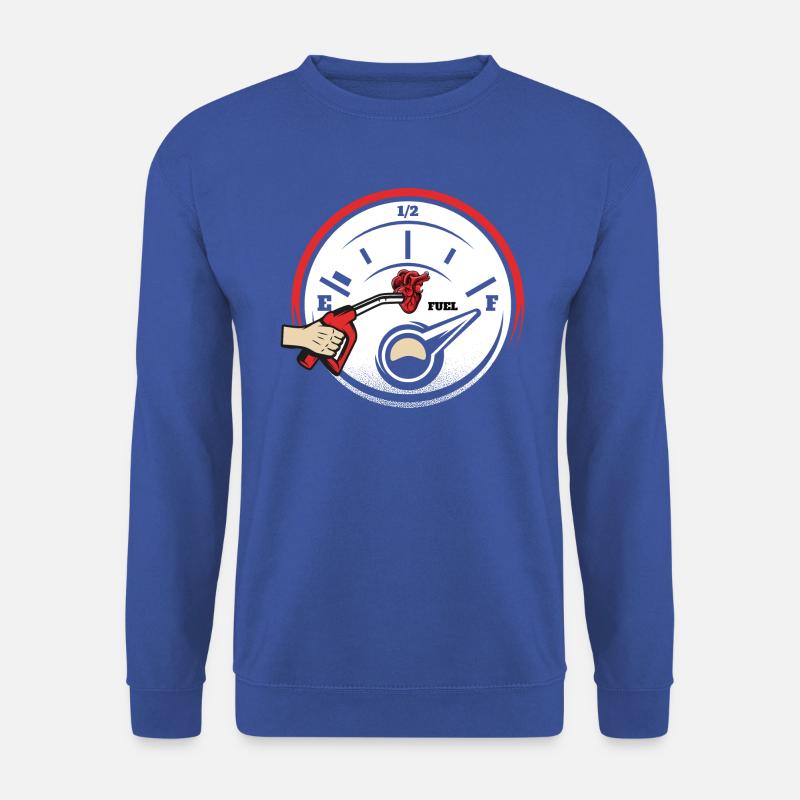 Aufgetanktes Motorenherz - Unisex Pullover - Royalblau