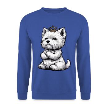 West highland terrier Westie West highland dog - Unisex Sweatshirt - royal blue - Front - Alina (178cm) & Michal (187cm)