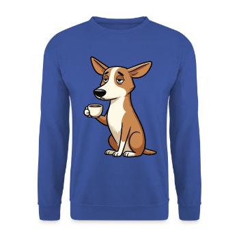 Podenco Podencos Podencoliebhaber Podencobesitzer - Unisex Pullover - Royalblau - Vorne - Alina (178cm) & Michal (187cm)