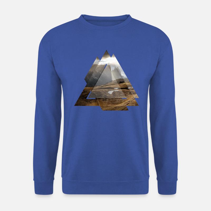 Dreieck Geometrie Landschaft Dolomiten - Unisex Pullover - Royalblau