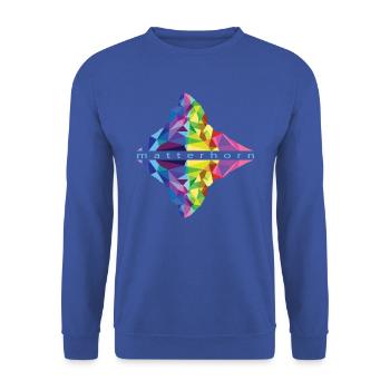 Matterhorn colored blue font reflected - Unisex Sweatshirt - royal blue - Front - Alina (178cm) & Michal (187cm)