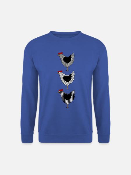 Hühner Huhn Hahn Kücken Federvieh Vogel Eier Ei - Unisex Pullover - Royalblau