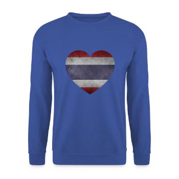 Coeur de Thaïlande - Sweat-shirt Unisexe - bleu royal - Devant - Alina (178cm) & Michal (187cm)