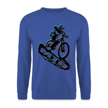 MTB Bike - Unisex Pullover - Royalblau - Vorne - Alina (178cm) & Michal (187cm)