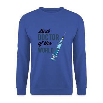 Arzt - Unisex Pullover - Royalblau - Vorne - Alina (178cm) & Michal (187cm)