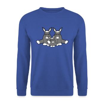 familie paar nachwuchs junges mama papa klein baby - Unisex Pullover - Royalblau - Vorne - Alina (178cm) & Michal (187cm)