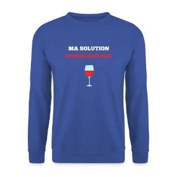 My hydroalcoholic wine solution - Unisex Sweatshirt - royal blue - Front - Alina (178cm) & Michal (187cm)