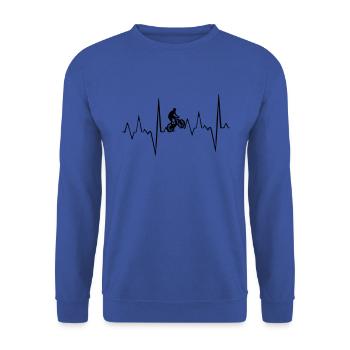 Mountain bike heartbeat - Unisex Sweatshirt - royal blue - Front - Alina (178cm) & Michal (187cm)