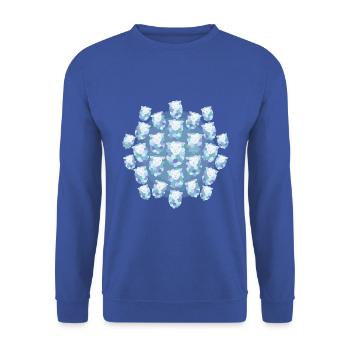 Compter les moutons Cool - Sweat-shirt Unisexe - bleu royal - Devant - Alina (178cm) & Michal (187cm)