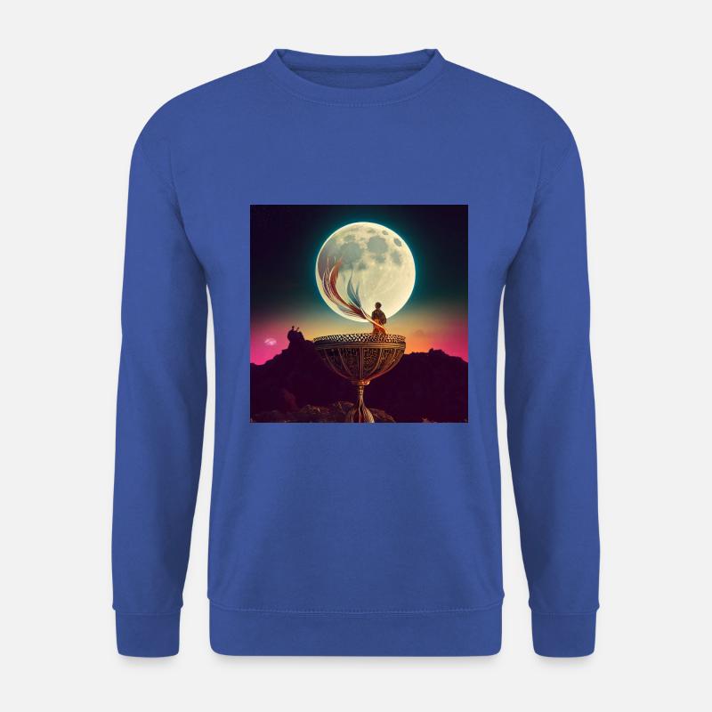 Der Mond - Unisex Pullover - Royalblau