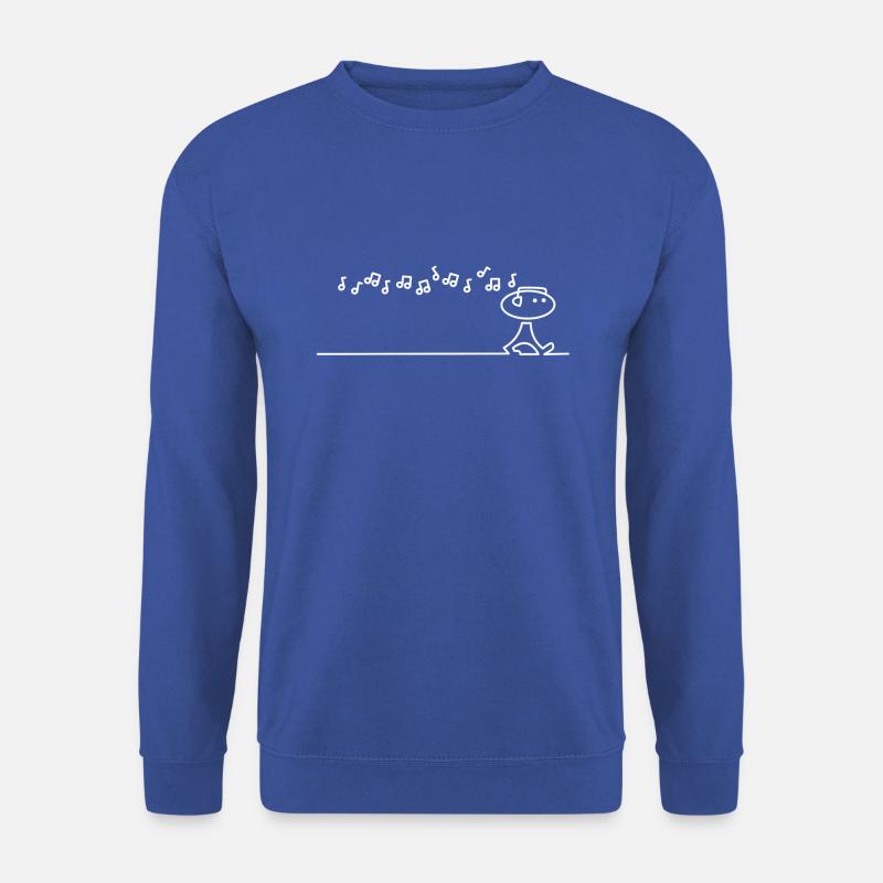 PETER long blanc - Sweat-shirt Unisexe - bleu royal