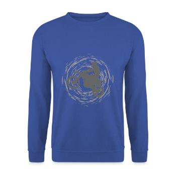 Motocross - Unisex Pullover - Royalblau - Vorne - Alina (178cm) & Michal (187cm)