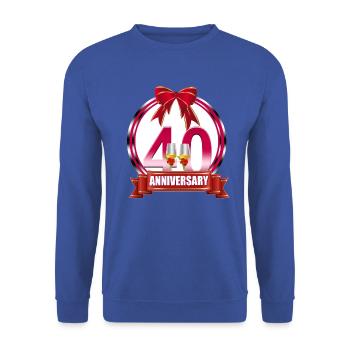 40th wedding Anniversary Ruby wedding anniversary - Unisex Sweatshirt - royal blue - Front - Alina (178cm) & Michal (187cm)