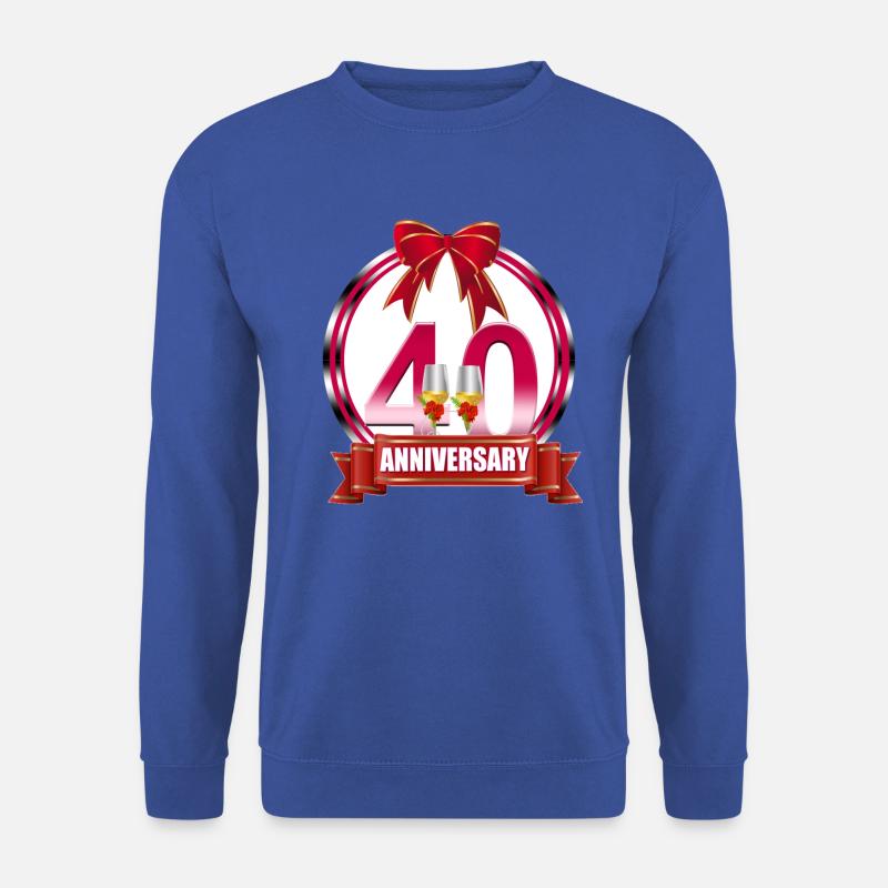 40e anniversaire de mariage Anniversaire de mariage Ruby - Sweat-shirt Unisexe - bleu royal