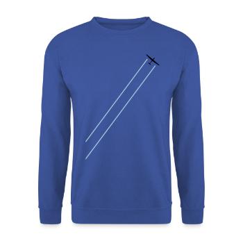 Glider Gliding Gliding Glider - Unisex Sweatshirt - royal blue - Front - Alina (178cm) & Michal (187cm)