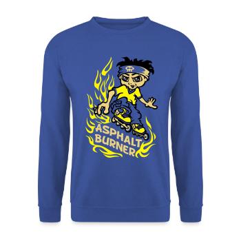Asphalt burner flex - Unisex Pullover - Royalblau - Vorne - Alina (178cm) & Michal (187cm)