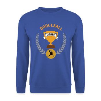 Dodgeball Sieger Gewinner Turnier Meisterschaft - Unisex Pullover - Royalblau - Vorne - Alina (178cm) & Michal (187cm)