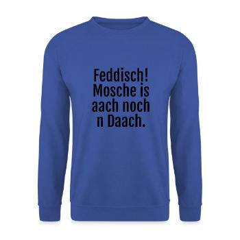 Funny outfit in Hessian. Gift for Hesse. - Unisex Sweatshirt - royal blue - Front - Alina (178cm) & Michal (187cm)