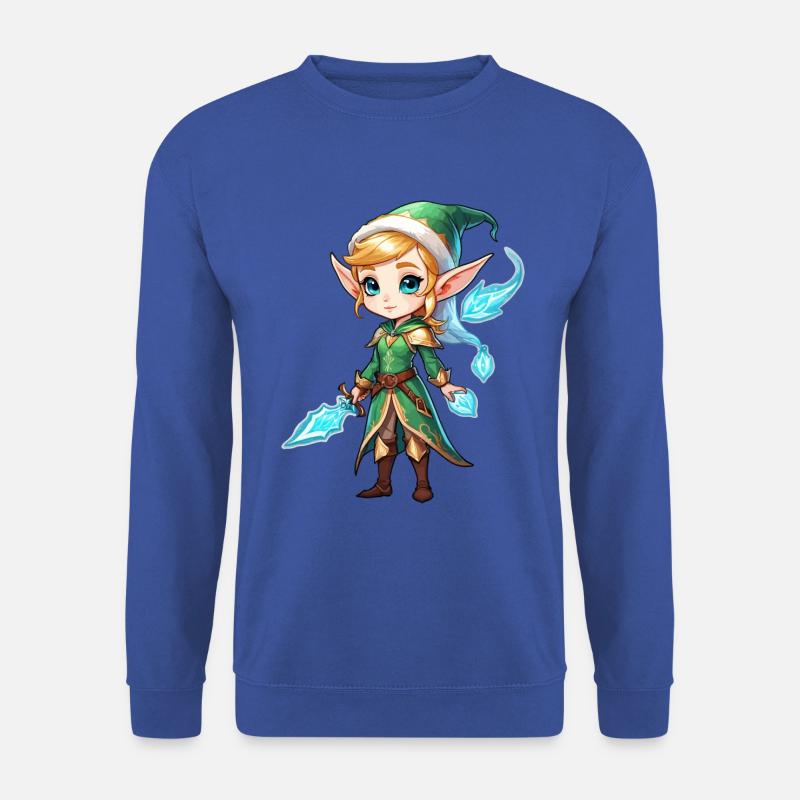 Elf Fantasy Illustration - Unisex Pullover - Royalblau