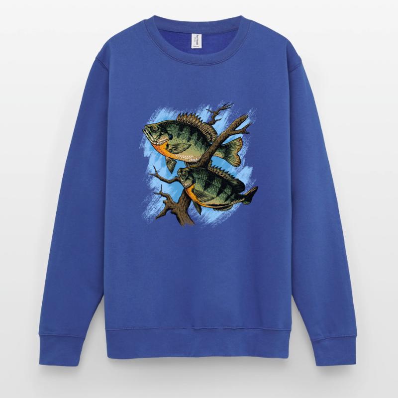 Crapet Arlequin Illustration Pêche Pullover conception Sweat-shirt Unisexe
