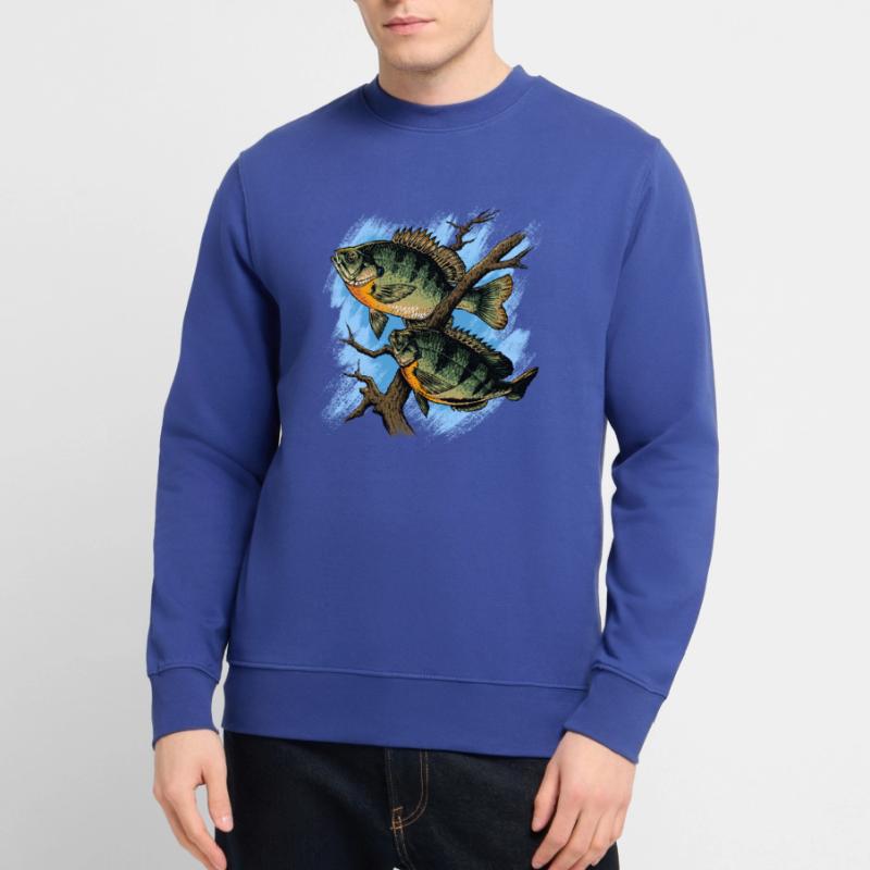 Crapet Arlequin Illustration Pêche Pullover conception Sweat-shirt Unisexe