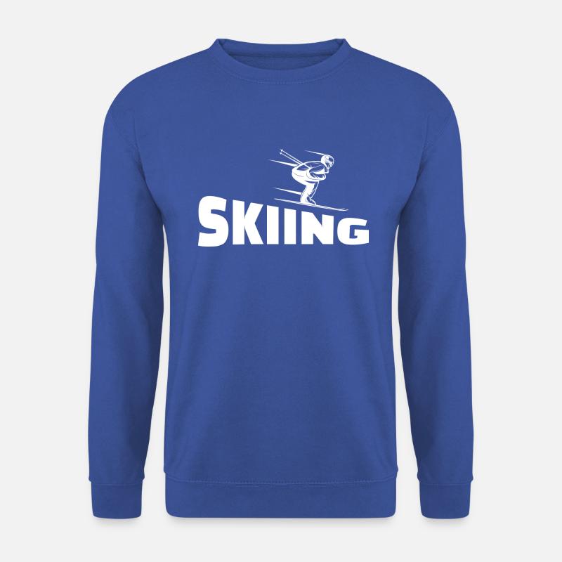 Ski Shirt - skiing Wintersport Geschenkidee - Unisex Pullover - Royalblau