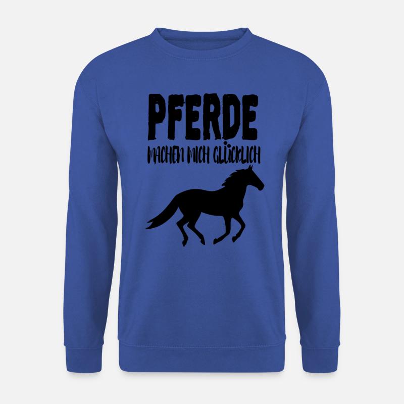 PFERDE machen mich glücklich PFERD Pferdeliebe - Unisex Pullover - Royalblau