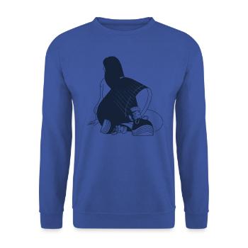 Madame Bigpants - Unisex Sweatshirt - royal blue - Front - Alina (178cm) & Michal (187cm)