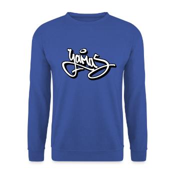 Yamas! - Unisex Pullover - Royalblau - Vorne - Alina (178cm) & Michal (187cm)
