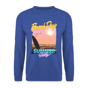 Sommerfest - Unisex Pullover - Royalblau - Vorne - Alina (178cm) & Michal (187cm)
