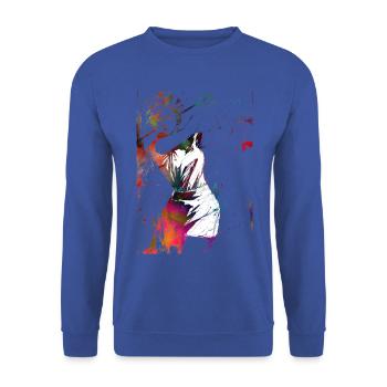 Golfspieler #golf - Unisex Pullover - Royalblau - Vorne - Alina (178cm) & Michal (187cm)