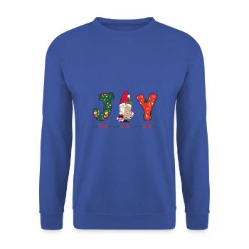 Frohe Weihnachten Weihnachtsmann Hohoho - Unisex Pullover - Royalblau - Vorne - Alina (178cm) & Michal (187cm)