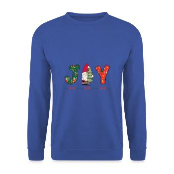 Frohe Weihnachten Weihnachtsmann Hohoho - Unisex Pullover - Royalblau - Vorne - Alina (178cm) & Michal (187cm)