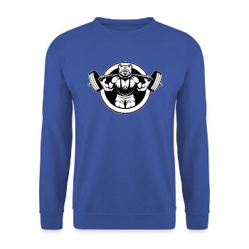 Pas de jours de congé culturiste disant Barbell - Sweat-shirt Unisexe - bleu royal - Devant - Alina (178cm) & Michal (187cm)