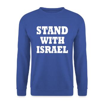 Stand with israel - Unisex Pullover - Royalblau - Vorne - Alina (178cm) & Michal (187cm)