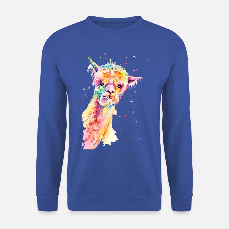 Buntes Alpaka Maurice - Unisex Pullover - Royalblau